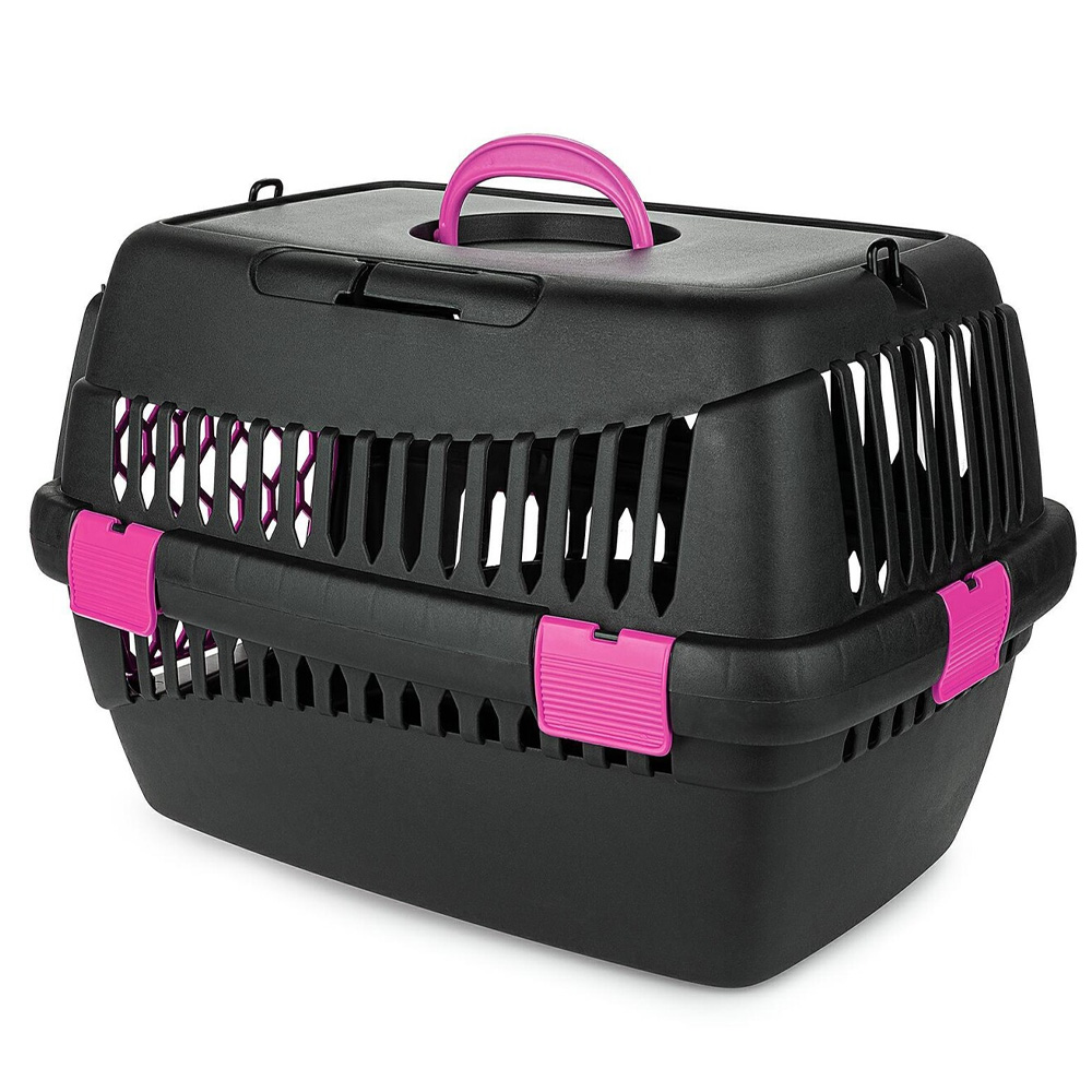Transporter dla Psa Kota Królika S 50x33x33 cm - TEDDY Fuksja do Samochodu